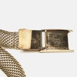 Pre Owned Ralph Lauren Gold Metal Mesh Buckle Belt