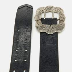Ralph Lauren Navy Blue Leather Buckle Belt S