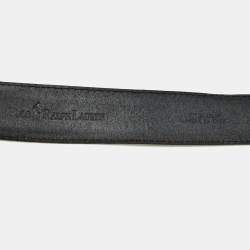 Ralph Lauren Black Leather Buckle Belt 80CM