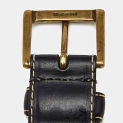 Ralph Lauren Black Leather Buckle Belt 80CM