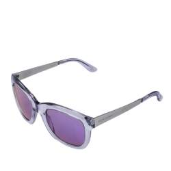 Ralph Lauren Silver Tone & Clear/ Purple Mirrored RL 8077-W Sunglasses