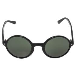 Pre Owned Ralph Lauren Black Acetate PL 9763 Round Sunglasses