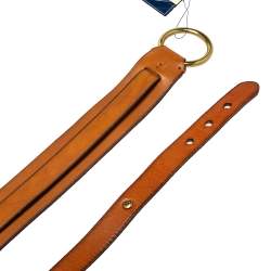 Pre Owned Ralph Lauren Tan Leather Equestrian Waist Belt 85CM