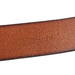 Pre Owned Ralph Lauren Tan Leather Equestrian Waist Belt 85CM
