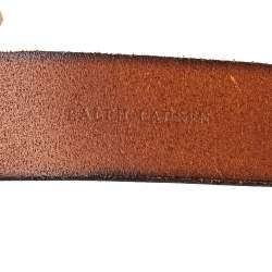 Pre Owned Ralph Lauren Tan Leather Equestrian Waist Belt 85CM
