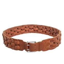Pre Owned Ralph Lauren Brown Leather Waist Belt XL