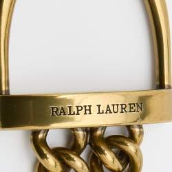 Pre Owned Ralph Lauren Metallic Brass Metal Chain Link Belt