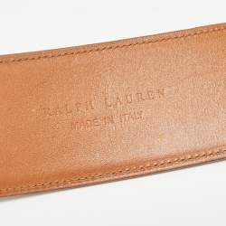 Pre Owned Ralph Lauren Brown Leather Buckle Belt M