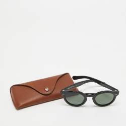 Pre Owned Ralph Lauren Black PL 9756 Round Sunglasses