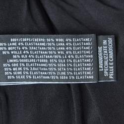 Pre Owned Ralph Lauren Black Wool Contrast Trim Mini Dress M