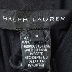 Pre Owned Ralph Lauren Black Wool Contrast Trim Mini Dress M