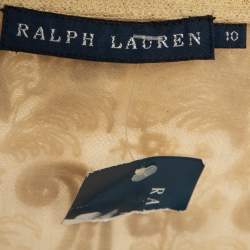 Pre Owned Ralph Lauren Vintage Beige Embroidered Tulle Blouse L