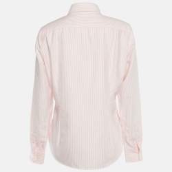 Pre Owned Ralph Lauren Pink Pinstripe Buttoned Down Shirt XL
