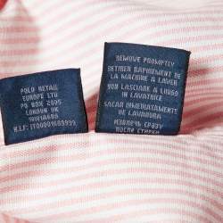Pre Owned Ralph Lauren Pink Pinstripe Buttoned Down Shirt XL