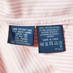 Pre Owned Ralph Lauren Pink Pinstripe Buttoned Down Shirt XL