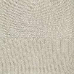 Pre Owned Ralph Lauren Beige Lurex Rib Knit Sweater S