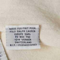 Pre Owned Ralph Lauren Cream Rib Knit Cardigan XS/S