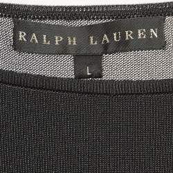 Pre Owned Ralph Lauren Black Knit Sleeveless Mini Dress L