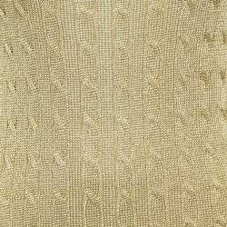 Pre Owned Ralph Lauren Gold Cable Lurex Knit Mini Dress M