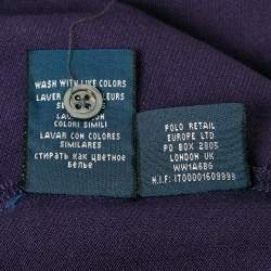 مملوكة مسبقًا Polo Ralph Lauren Purple Cotton Pique Long Sleeve Polo T-Shirt M