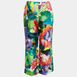 Pre Owned Ralph Lauren Multicolor Silk Culotte Pants M
