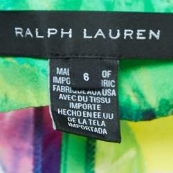 Pre Owned Ralph Lauren Multicolor Silk Culotte Pants M