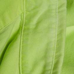 Pre Owned Ralph Lauren Neon Green Logo Embroidered Custom Fit Shirt S