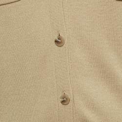 Ralph Lauren Beige Wool Blend Button Front Cardigan M
