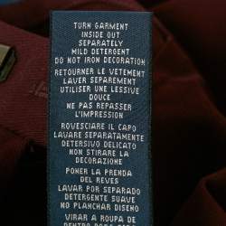 Pre Owned Ralph Lauren Burgundy Suede Trim Stretch Cotton Breeches Pants S