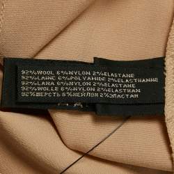 Pre Owned Ralph Lauren Beige Stretch Wool Straight Leg Trousers L