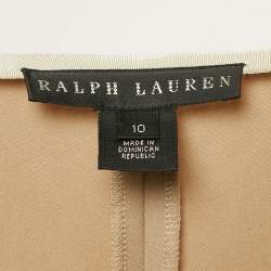 Ralph Lauren Beige Stretch Wool Straight Leg Trousers L