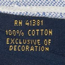 Pre Owned Ralph Lauren White/Blue Stripe Cotton Half Sleeve Shirt M