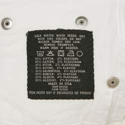 Pre Owned Ralph Lauren Black Label White Logo Embroidered Denim Jeans M Waist 28"