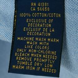 Pre Owned Ralph Lauren Blue Cotton Button Down Shirt S