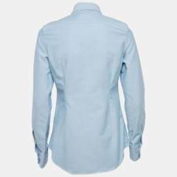 Pre Owned Ralph Lauren Blue Cotton Button Down Shirt S