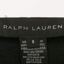Pre Owned Ralph Lauren Black Leather Leggings M