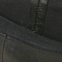 Pre Owned Ralph Lauren Black Leather Leggings M