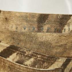 Ralph Lauren Brown Animal Print Denim Jeans M Waist 28"
