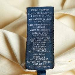 مملوكة مسبقًا Ralph Lauren Cream Cotton Pique Polo T-Shirt L