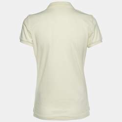 مملوكة مسبقًا Ralph Lauren Cream Cotton Pique Polo T-Shirt L