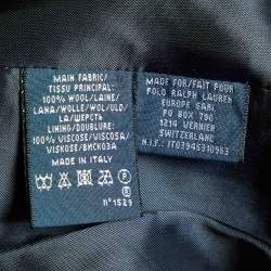 مملوكة مسبقًا Ralph Lauren Black Wool Logo Embellished Single Breasted Blazer L