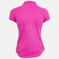 مملوكة مسبقًا تي شيرت بولو بيكيه قطن وردي رالف لورين مقاس كبير