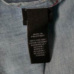 مملوكة مسبقًا Ralph Lauren Blue Faded Denim Long Sleeve Shirt S