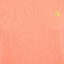 Pre Owned Ralph Lauren Orange Cashmere Crew Neck Sweater L