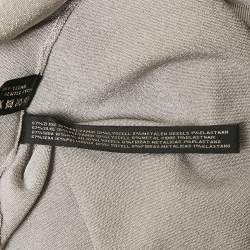 Ralph Lauren Grey Lurex Knit Tie-Up Halter Neck Top M