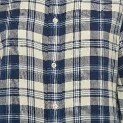 Pre Owned Ralph Lauren Blue Tartan Checks Cotton Classic Fit Shirt L