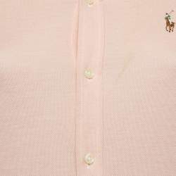 Ralph Lauren Light Orange Cotton Knit Button Front Shirt XS