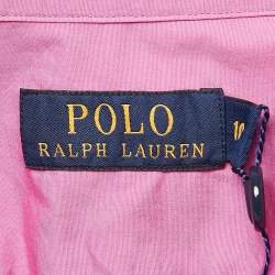 مملوكة مسبقًا Polo Ralph Lauren Pink Stretch Cotton Long Sleeve Shirt L