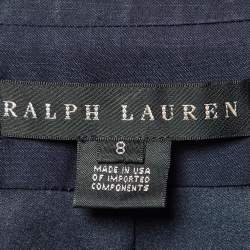 Ralph Lauren Navy Blue Wool & Linen Blazer M 