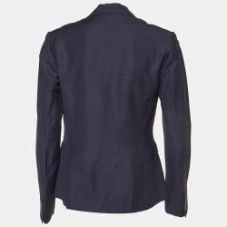 Ralph Lauren Navy Blue Wool & Linen Blazer M 